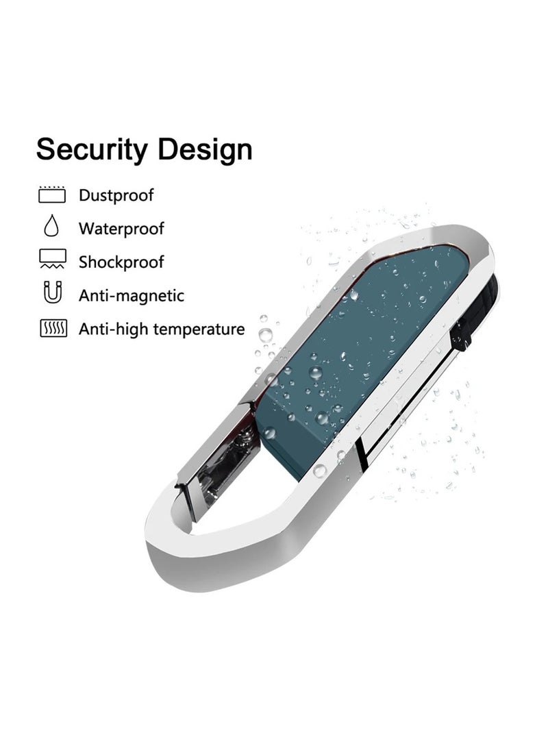 AROAQ USB Flash Drive, Portable Metal Thumb Drive with Keychain, USB 2.0 Flash Drive Memory Stick, Convenient and Fast Pen Thumb U Disk for External Data Storage, (1pc 16GB Red) - Image 2