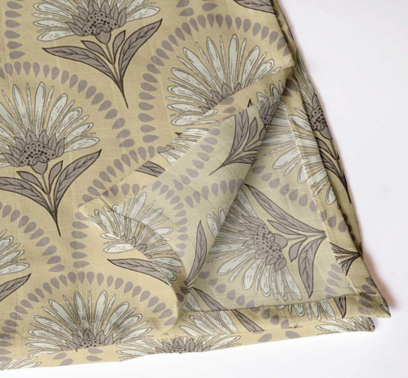 Vargottam Tropical Canopy Cotton Muslin Napkins - Set of 12, 20x20 Inches, Beige with Rich Jungle Motifs, Ideal for Spring and Summer Gatherings, Parties, and Everyday Use - Machine Washable - Image 2