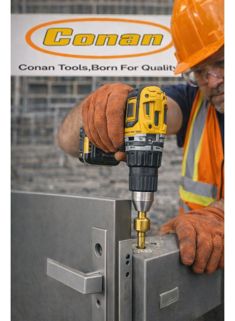 Conan COMD03 Step Drill Bit Set – 3 Pieces Titanium Coated Multi-Size Drill Bits for Metal & Sheet Applications - Image 3