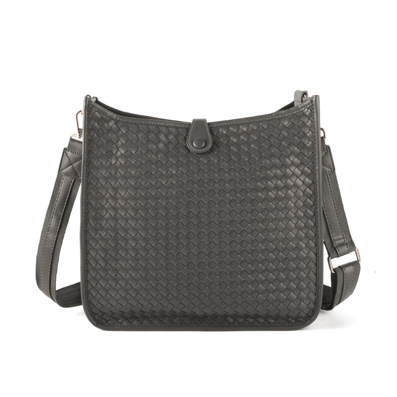 Simple Texture Woven Large Shoulder Messenger Bag Casual Ribbon Shopping Large Capacity Bag - Image 1