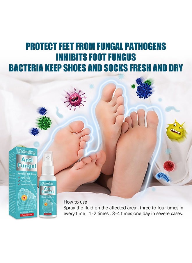 Jaysuing - Anti Fungal Athletes Foot Treatment Spray, Prevent Athlete's Foot,Smelly Feet,Relieve Itching of Feet, Sweating, Peeling And Blisters, Natural Ingredients Foot Fungi Spray For Tinea Pedis 50ML - Image 1