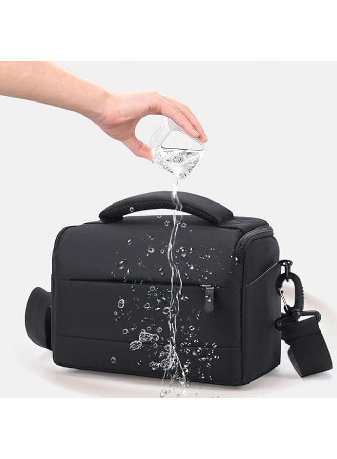 PTTIMFFM Multifunctional Camera Bag, Waterproof Padded Shoulder Bag for SLR/DSLR, Portable Storage Case for Projectors, Drones, Lenses, Photography, Fishing Gear (Black) - Image 3