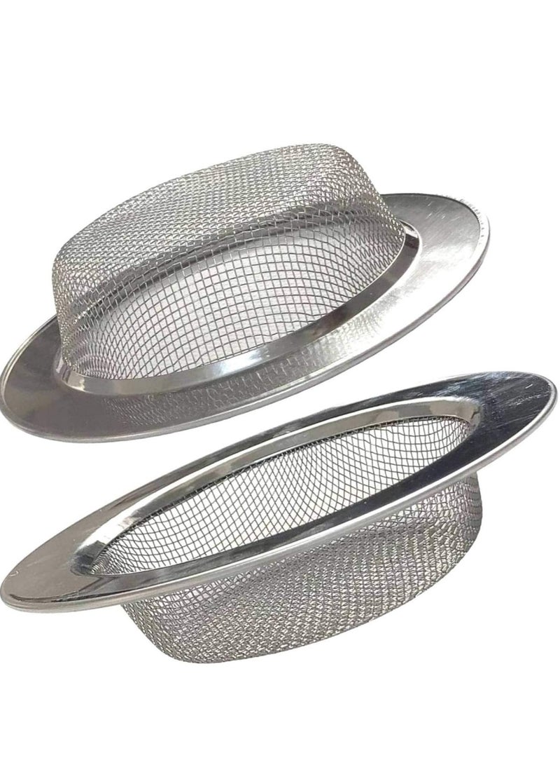 Strainer Basket Drain Hair Catcher, Sink Drain Filter Kitchen Premium Stainless Steel Bathroom Sink Bathtub Shower Drain Cover-Rust Free Compatible with Bath Or Kitchen Sinks - Image 1