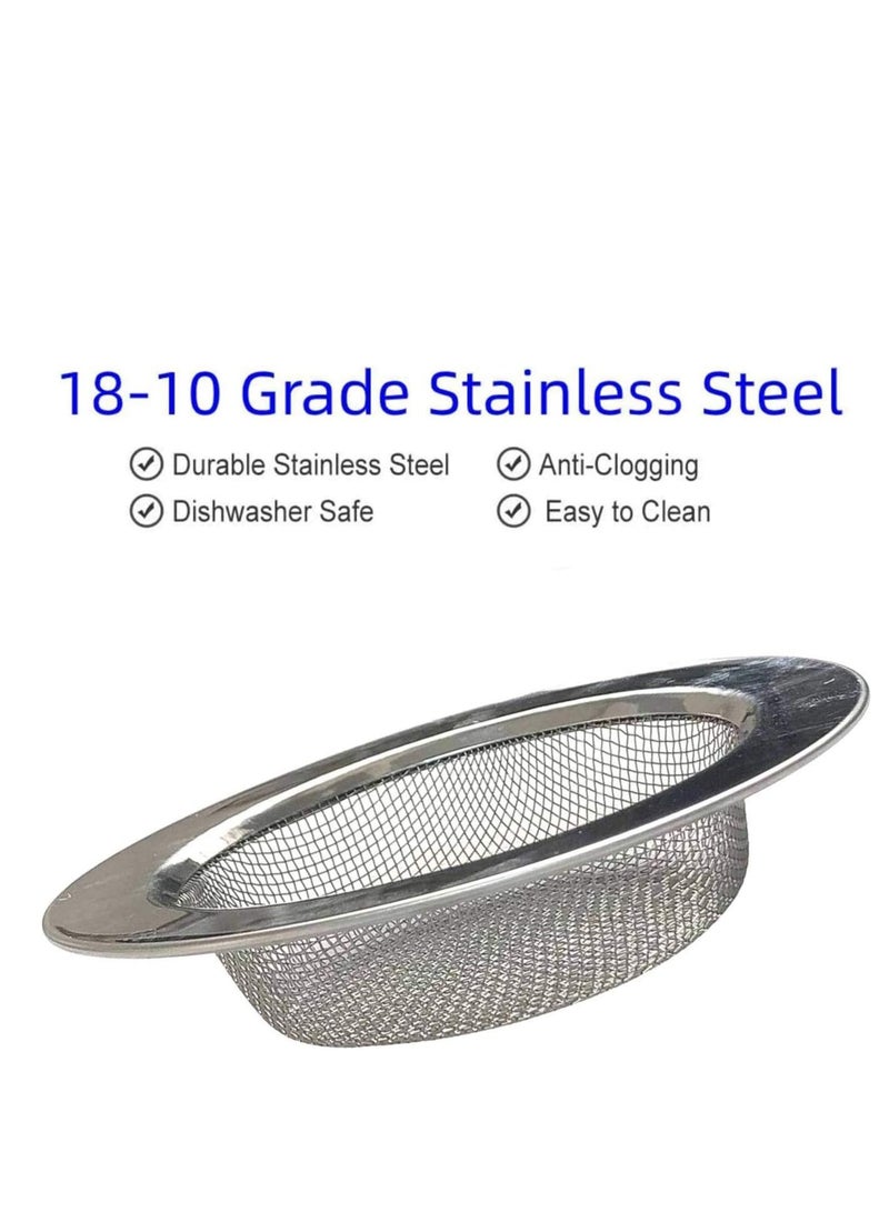 Strainer Basket Drain Hair Catcher, Sink Drain Filter Kitchen Premium Stainless Steel Bathroom Sink Bathtub Shower Drain Cover-Rust Free Compatible with Bath Or Kitchen Sinks - Image 5