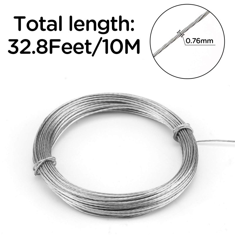 Savita 32.5 Feet (10m) Picture Hanging Wire for Mirrors, Clock, Art Work, Photo Frame - Image 2