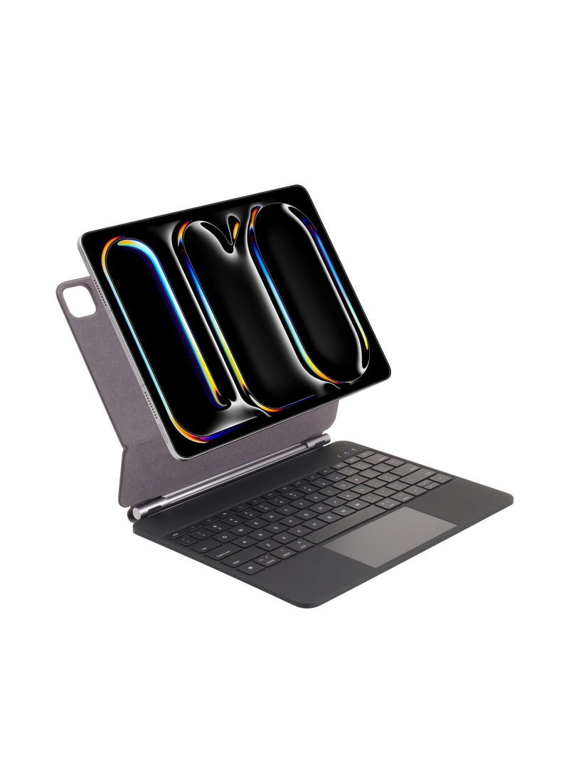 GREEN LION - Magic Keyboard Case for iPad Pro 13” / Scissor Holder / Pencil Holder / Backlit Function / High Sensitivity Touchpad / 10m Operating Distance / Foldable and Portable / 360-Degree Rotation - Black - Image 1