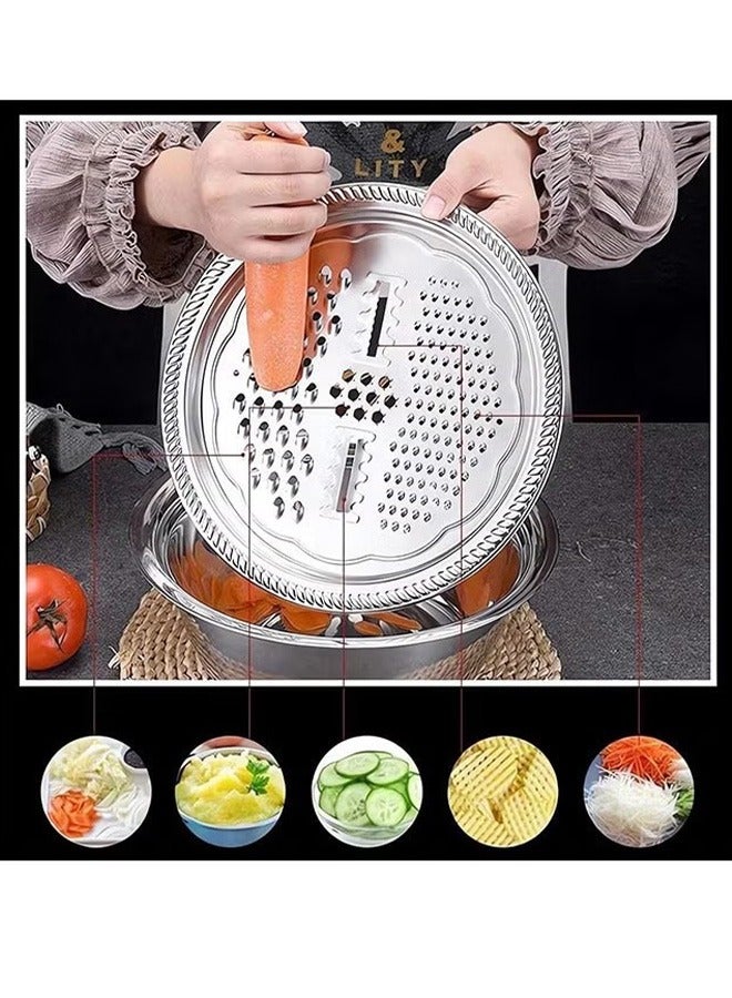 Multifunctional Stainless Steel Kitchen Basin 3-Piece Set27x10.5x27CM - Image 5