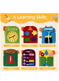 YelaJoy Busy Board for Toddlers 1-3, Giraffe Montessori Sensory Toys,Plane Travel Activities Educational Toys,Busy Board for 1+ Year Old Basic Dress Skills Toys for Boys & Girls Gifts  - Image 2