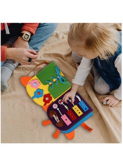 YelaJoy Busy Board for Toddlers 1-3, Giraffe Montessori Sensory Toys,Plane Travel Activities Educational Toys,Busy Board for 1+ Year Old Basic Dress Skills Toys for Boys & Girls Gifts  - Image 4
