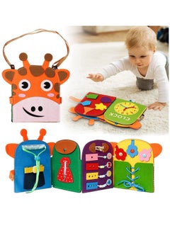 YelaJoy Busy Board for Toddlers 1-3, Giraffe Montessori Sensory Toys,Plane Travel Activities Educational Toys,Busy Board for 1+ Year Old Basic Dress Skills Toys for Boys & Girls Gifts  - Image 1