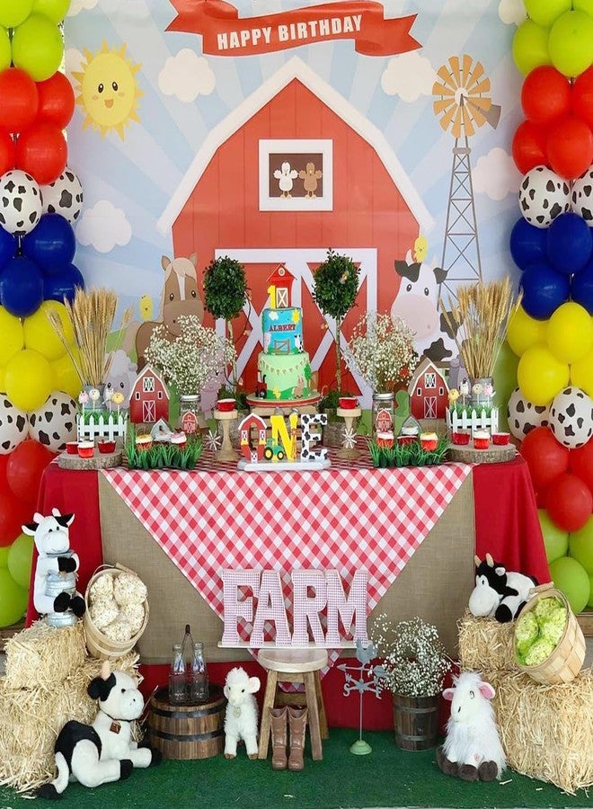 UAEYW Farm Animals Party Decorations 138Pcs Cow Print Balloon Arch Garland Kit Red Yellow Blue Green Animal Balloons for Farmhouse Barn Birthday Country Western Cowboy Baby Shower Party Supplies - Image 5