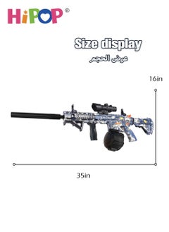 هيبوب مسدس لعبة مائية HK416، قنبلة مائية كهربائية ومسدس كرة هلامية لألعاب الرماية الجماعية في الهواء الطلق، مناسب كمسدس لعبة مثير للأطفال  - Image 5