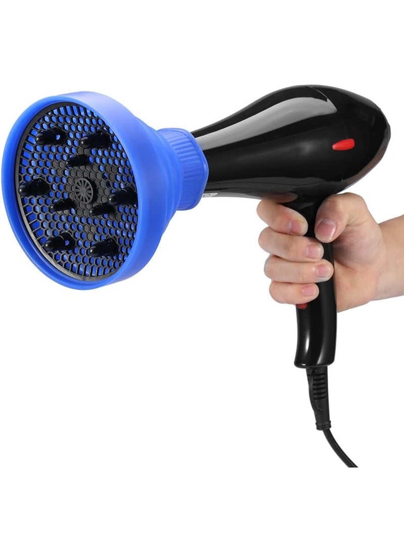 Universal size hair dryer diffuser for curly hair, salon use, or individual use. Blue. - Image 4