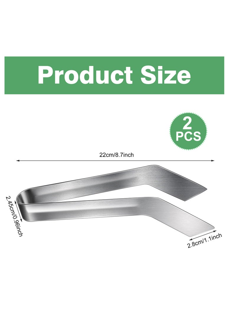 SYOSI Seedling Transplant Tongs, 8.7 Inch Stainless Steel Seedling Starters Remove Tongs Seedling Transplanting Tool Seedling Easy Transplanter  to Reduce Damage to Roots (2 Pcs) - Image 2