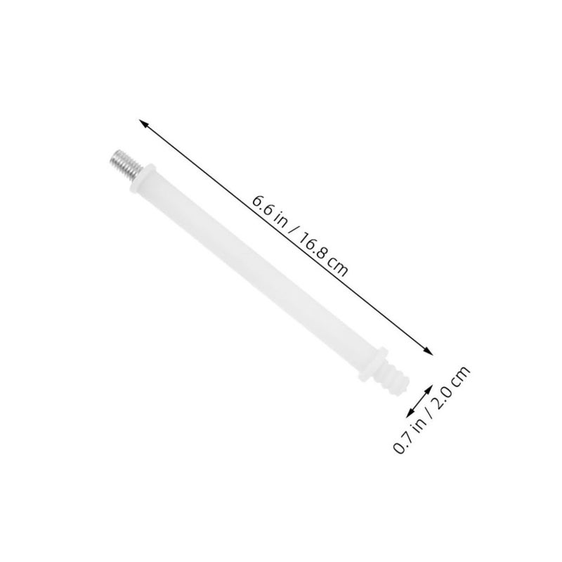 White 3 Piece Toilet Brush Handle Frame Replacement Connector Easy Installation - Image 3
