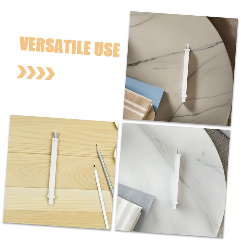 White 3 Piece Toilet Brush Handle Frame Replacement Connector Easy Installation - Image 4