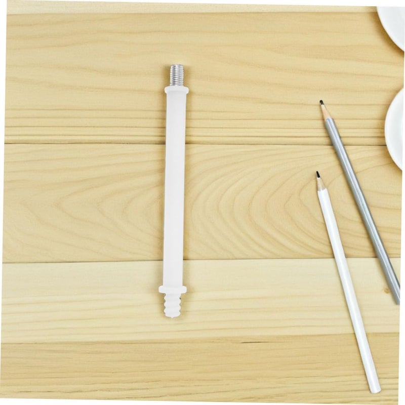 White 3 Piece Toilet Brush Handle Frame Replacement Connector Easy Installation - Image 5