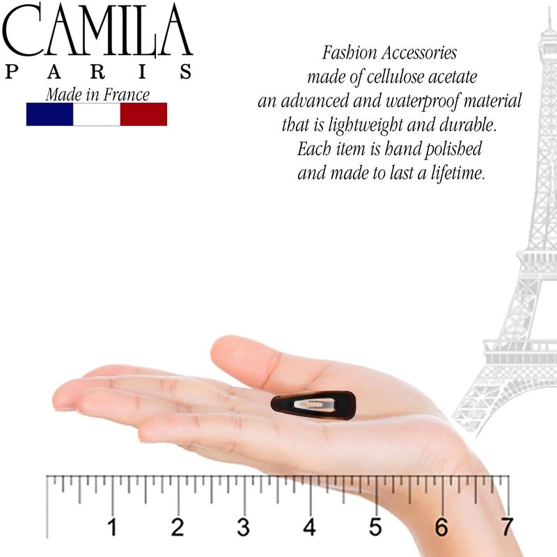 Camila Paris CP1309/2 French Hair Barrettes Clips, Snap Hair Slides Clic Clac for Women, Styling Girls Side Slide-in Metal Pin Hair Accessories for Women. Strong Hold, No Slip Grip, Made in France - Image 3