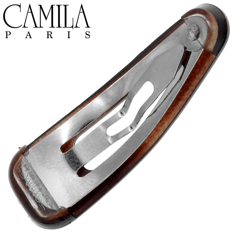 Camila Paris CP1309/2 French Hair Barrettes Clips, Snap Hair Slides Clic Clac for Women, Styling Girls Side Slide-in Metal Pin Hair Accessories for Women. Strong Hold, No Slip Grip, Made in France - Image 5