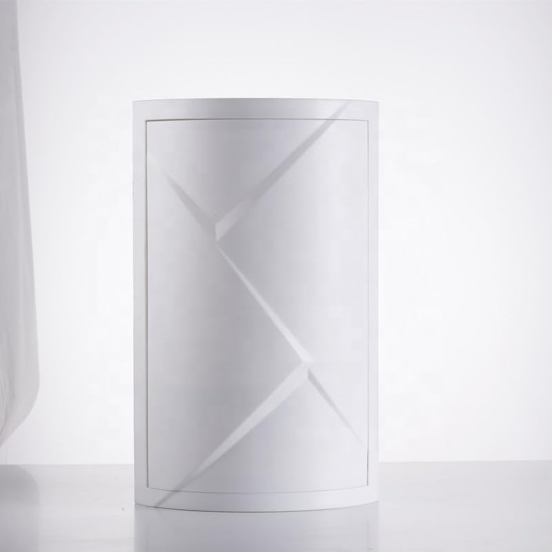 Delavala Bathroom Storage Corner Vanity Cabinet Space Saver Rotating Organizer 2Tier Storage Cabinet Countertop Storage or Wall Shelf White Corner Shelf Hidden Storage Rack - Image 1