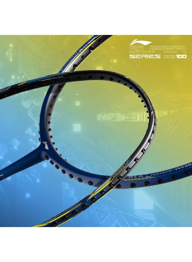 Li-Ning Super Series Ss100 Carbon Graphite Badminton Strung Racket With Full Racket Cover
