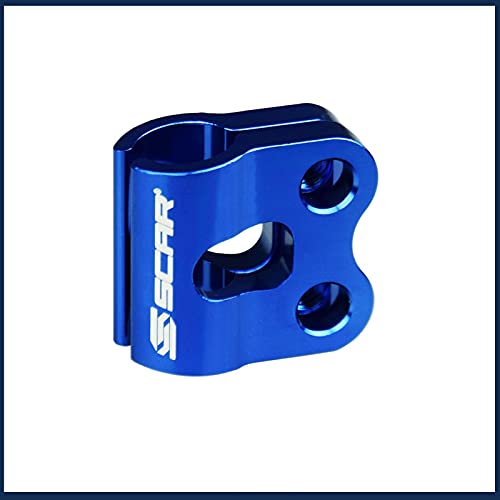SCAR Brake Line Clamp Compatible with YAMAHA YZ YZX YZF YZFX 65 85 125 250 450 0926 HONDA CR CRF CRFX 0426 Blue - Image 1