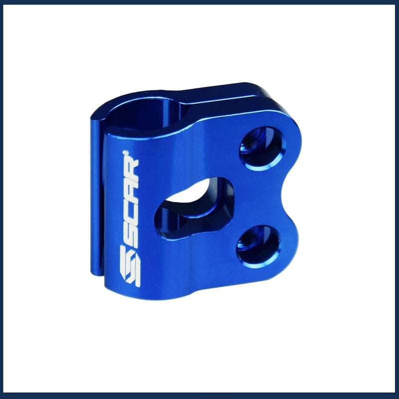 SCAR Brake Line Clamp Compatible with YAMAHA YZ YZX YZF YZFX 65 85 125 250 450 0926 HONDA CR CRF CRFX 0426 Blue - Image 2