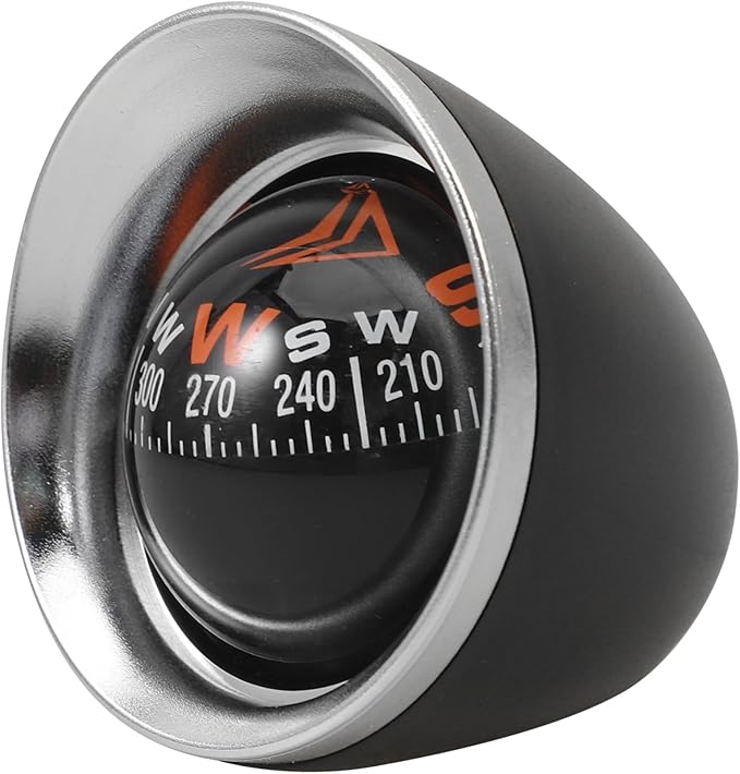 Black Car Compass For Dashboard Mount 1 Piece - Image 1