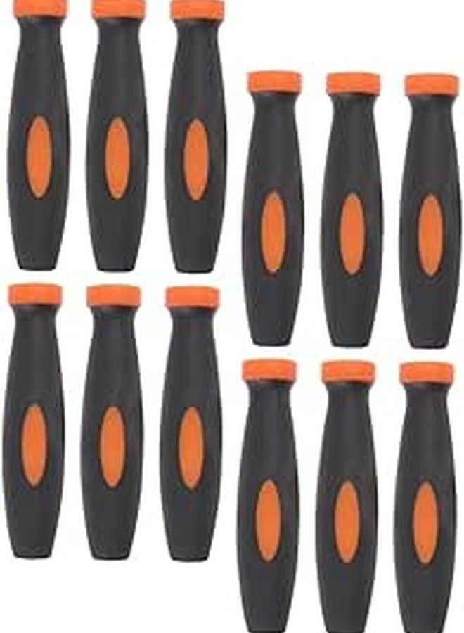 12Pcs Rubber Grip Replacement Handles For Woodworking File Tools Ergonomic Design - Image 1