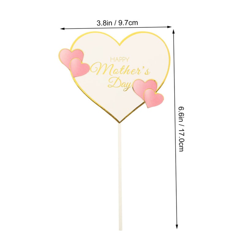 Pink Heart Cake Picks 10pcs Birthday Cupcake Toppers DIY Dessert Decoration For Party Celebration - Image 3