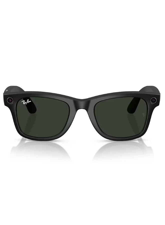 Meta Ray-Ban Wayfarer RW4008 Large Matte Black Clear Graphite Green Transition Black - Image 3