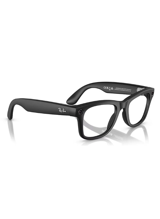 Meta Ray-Ban Wayfarer RW4008 Large Matte Black Clear Graphite Green Transition Black - Image 4