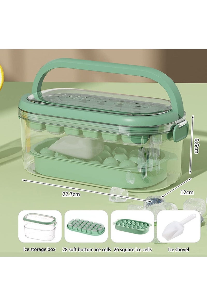 Joshberg - Ice Cube Tray with Lid and Storage Bin for Freezer Portable Ice Cube Box Large Capacity - Image 1