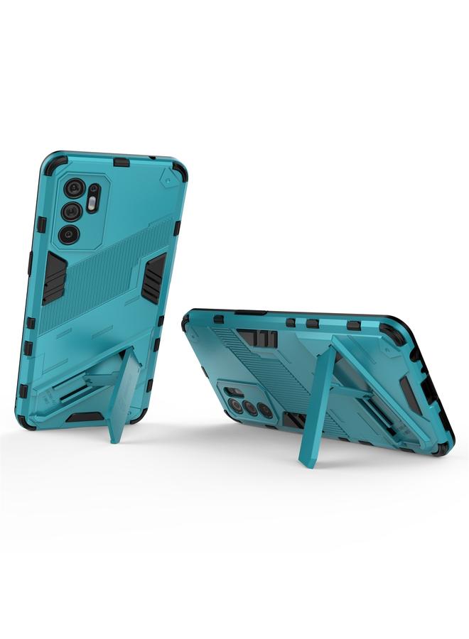S-TOP Case For OPPO Reno6 4G Punk Armor 2 in 1 PC + TPU Shockproof Case with Invisible Holder - Image 4