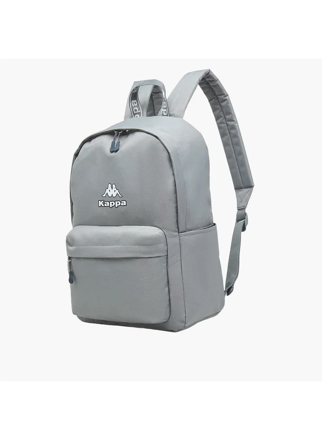 Kappa Boys Logo Print School Backpack with Adjustable Straps and Zip Closure - 29x15x42 cm