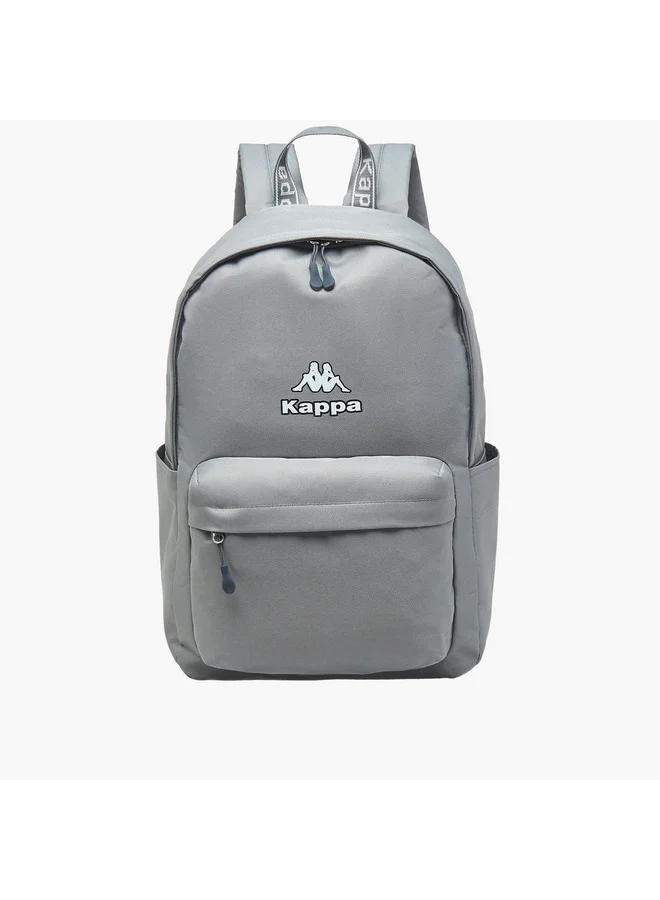 Kappa Boys Logo Print School Backpack with Adjustable Straps and Zip Closure - 29x15x42 cm