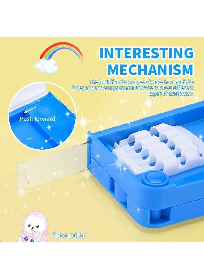 Loquat Children's Waterproof Pencil Case, Cute Cartoon Stationery Pouch with Scissors, Ruler, Eraser, Tape, Suitable for Use at Home or School - Image 3
