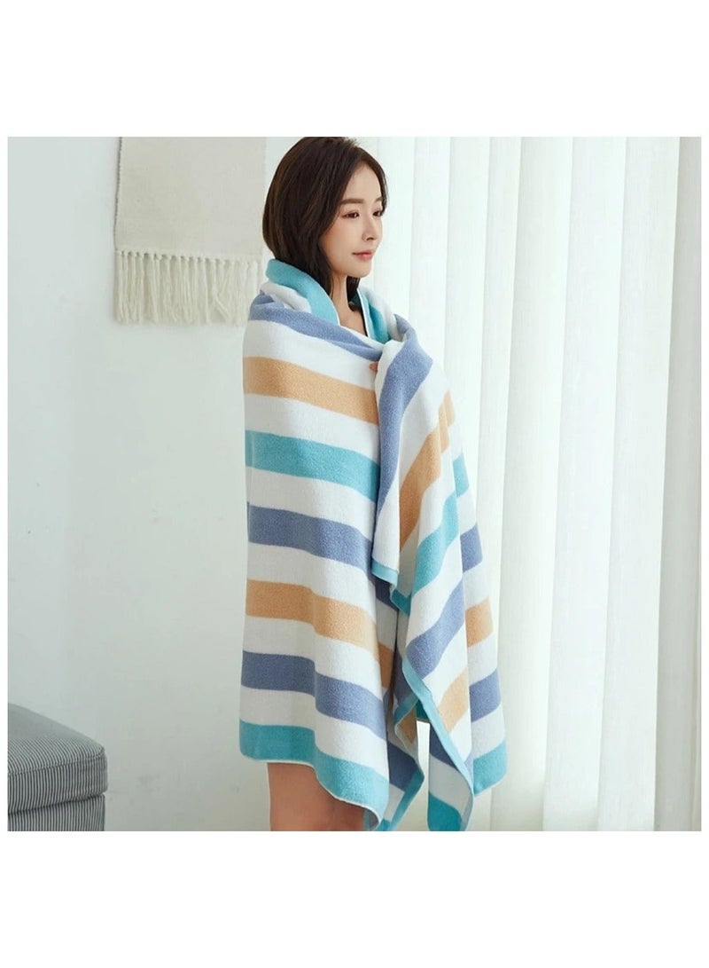 مناشف حمام كبيرة الحجم مناشف حمام قطن سميك مناشف حمام سباحة ماصة 35x71 بوصة ( 90x180 سم ) ( أزرق فاتح ) - Image 4