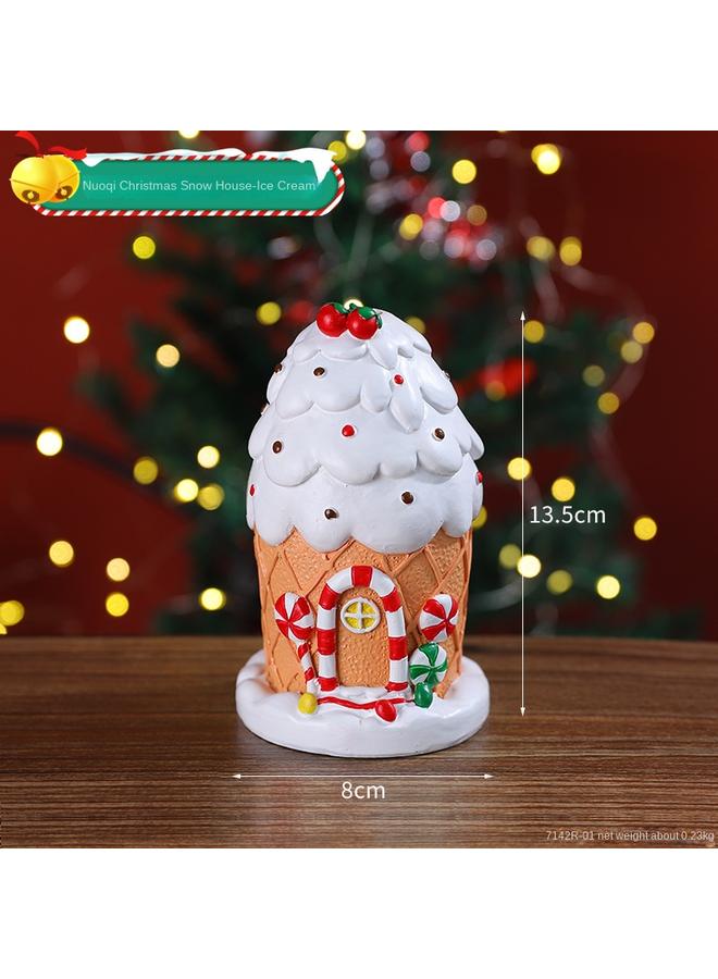 Bluejw Gingerbread Man Christmas Snow House Ornaments Christmas Atmosphere Decoration Shopping Mall Window Scene Layout Props Ornaments - Image 1