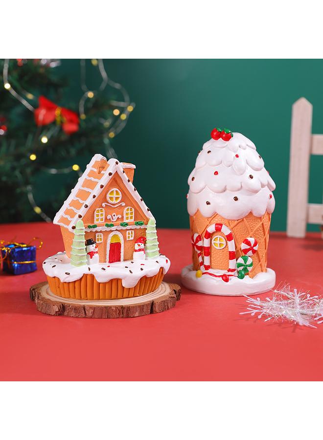 Bluejw Gingerbread Man Christmas Snow House Ornaments Christmas Atmosphere Decoration Shopping Mall Window Scene Layout Props Ornaments - Image 3