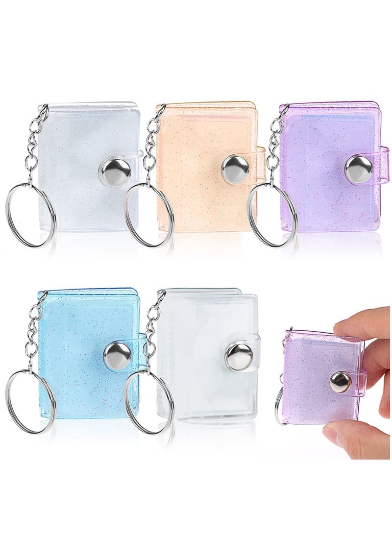 Y&D - Mini Album, 1 Inch Pocket Photo Storage Band Keychain, 20 Pockets Small Album Binder, Keychain for Picture Card Holder Storage, Birthday Valentine's Day Gift - Image 1