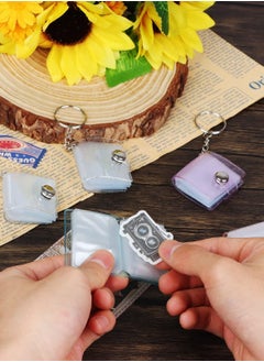 Y&D Mini Album, 1 Inch Pocket Photo Storage Band Keychain, 20 Pockets Small Album Binder, Keychain for Picture Card Holder Storage, Birthday Valentine's Day Gift  - Image 2