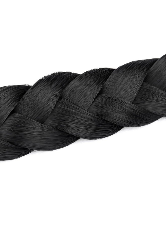 DIGUAN 2 Strands Synthetic Hair Braided Headband Classic Chunky Plaited Braids Elastic Stretch Hairpiece Women Girl Beauty Accessory 54G (Deep Brown) - Image 2