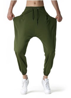 Men's Big Pocket Loose Harun Sweatpants Green