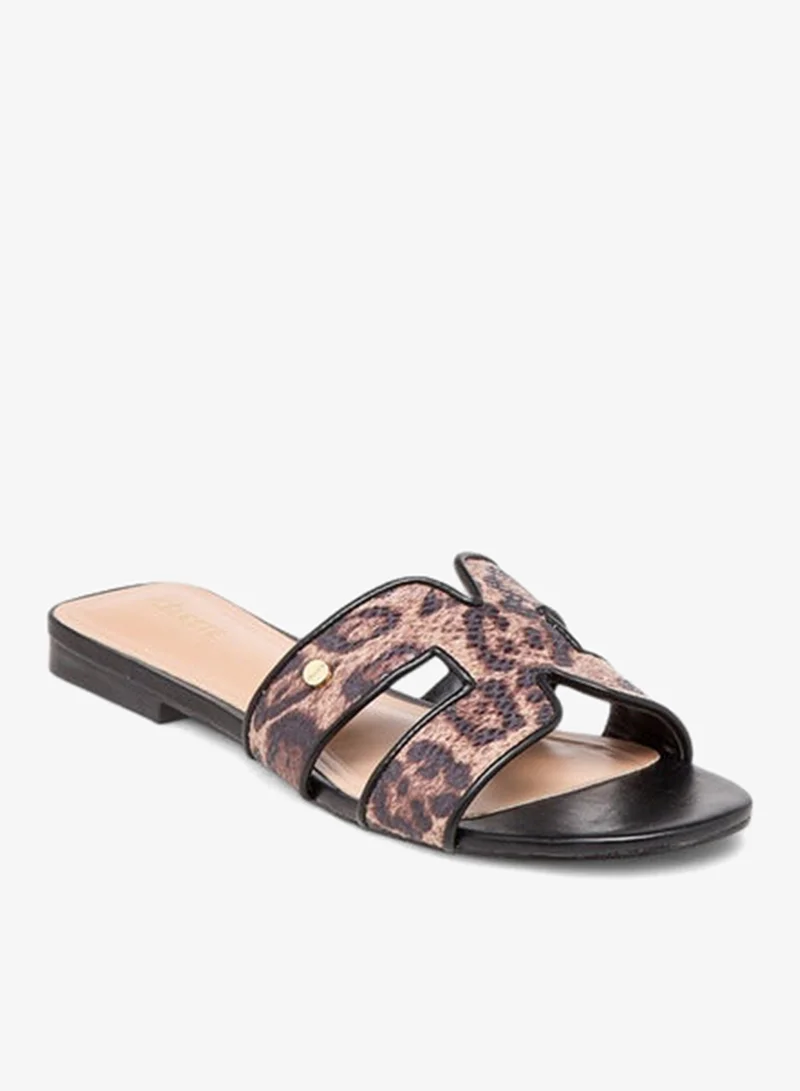 Celeste Women's Animal Print Slip-On Flat Sandals