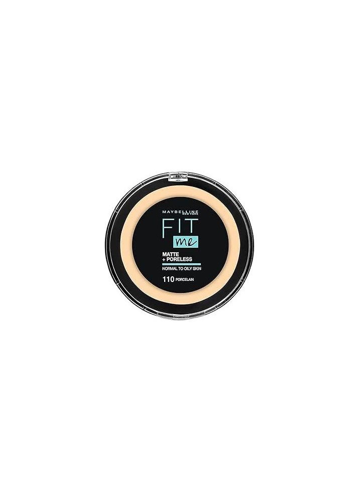 MAYBELLINE NEW YORK - Fit Me Matte and Poreless Compact Face Powder - 110, Porcelain - Image 1