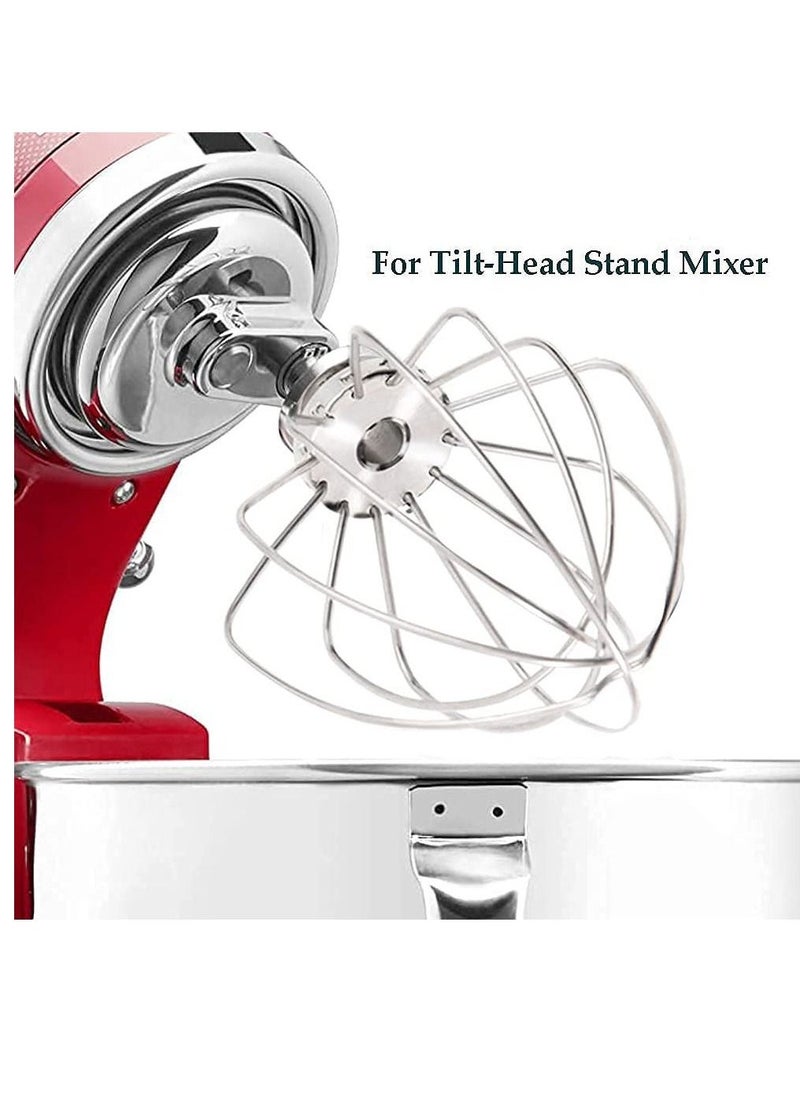 KASTWAVE Stainless steel Wire Whip Attachment for KitchenAid Tilt-Head Stand Mixer Accessory K45WW Replacement, Egg Cream Stirrer, Cakes Mayonnaise Whisk, Whipping Egg White, Dishwasher Safe - Image 2
