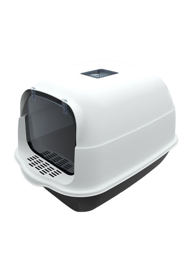 Large Enclosed Cat Litter Box, Hooded Litter Box, Flip Top Cat Litter Pan, Cat Potty with Door, Odor Control Cat Toilet, Anti-Splash Kitten Litter Boxes - Image 1