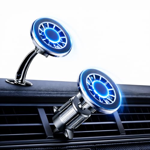Mizi 2025 Upgraded Magnetic Car Mount – 20 N52 Strong Magnets, Phone Holder for Dashboard & Vent, 360° Rotation for iPhone 16/15/14/13/12 Pro Max – Black - Image 1
