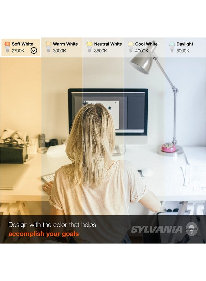 LEDVANCE SYLVANIA LED Light Bulb, 40W Equivalent A19, Efficient 6W, Medium Base, Frosted Finish, 450 Lumens, Soft White - 4 Pack (74079)  - Image 4